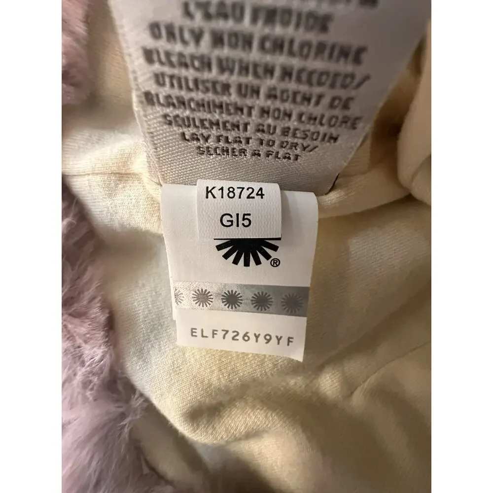 UGG KIDS FAUX FUR BEANIE WITH POM POM PINK 2-4 Yrs
